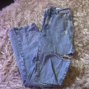 Zara jeans with rips on the sides